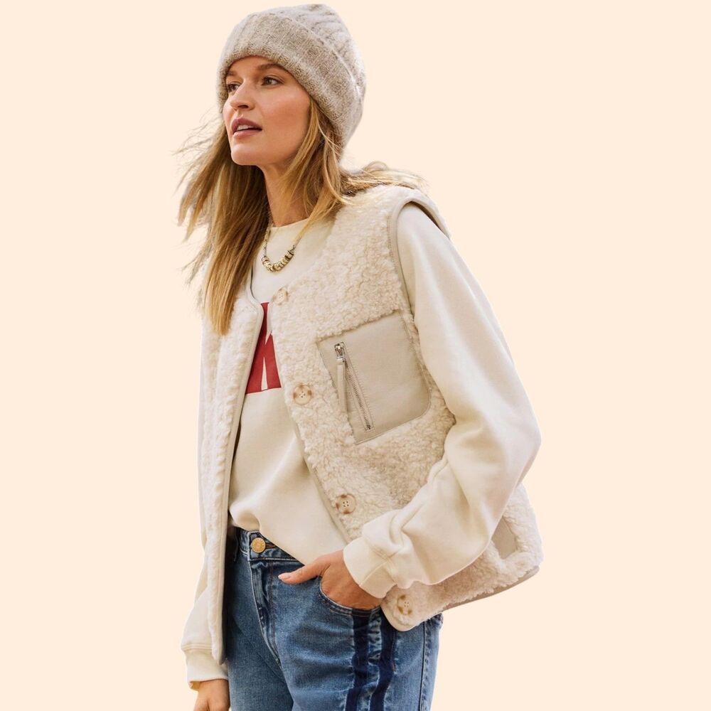Evereve Sherpa Fleece Vest